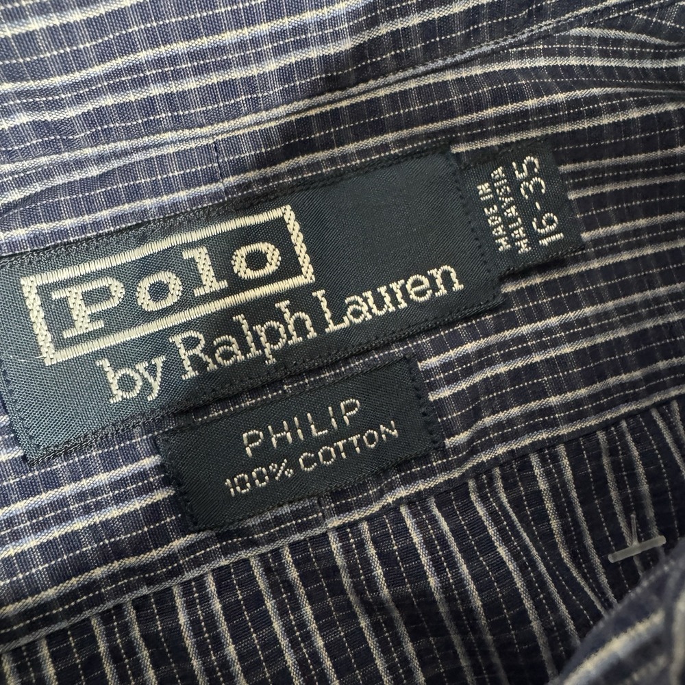 Polo Ralph Lauren Mens Shirt 16/35 Philip Blue French Cuff Long Sleeve Button - Picture 3 of 8